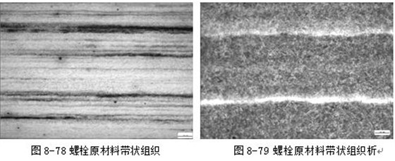 螺栓原材料帶狀組織，螺栓原材料帶狀組織析