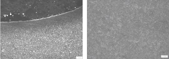 圖12-57 表面滲碳層 圖12-58 回火索氏體組織
